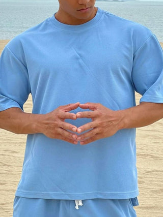 Men's Plus Size Round Neck Half Sleeve T-Shirt