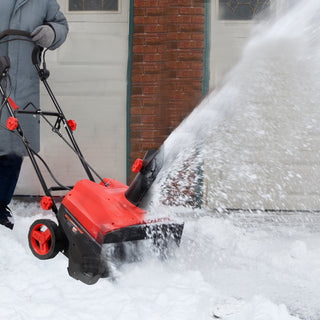 20inch Corded Electric Snow Thrower with LED,120V/60HZ,15 Amp Motor,30FT Throwing Distance