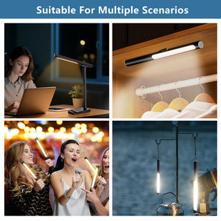 LED Desk Lamp 360°Adjustable, USB Charging Port, 5 Light Modes & Dimmable Brightness, Bedside Lamp for Reading, Craft, Work, Study(Black)