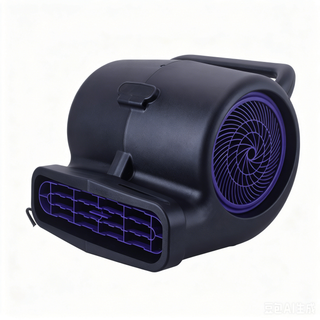 1/2 HP Air Mover with 100% Copper Motor, Heavy-Duty Housing, Carry Handle, Multi-Tilting Angle, ETL Listed, Black and Purple Design