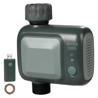 WiFi Sprinkler Timer, Single Outlet, Smart Hose Faucet Water Timer with Brass Inlet, APP Control via 2.4Ghz WiFi or Bluetooth, Voice Control with Alexa Google Assistant, IPX6 for Yard Watering