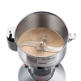 750g Electric Grain Mill Grinder, High Speed 2000W Commercial Spice Grinders, Stainless Steel Pulverizer Powder Machine, for Dry Grains Spices Cereals Coffee Corn Pepper, Straight Type