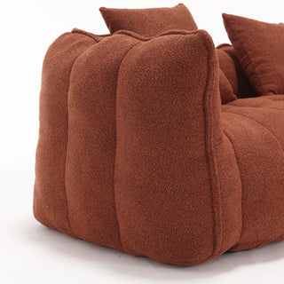 Soft Beanbag Chair with High Resilience Foam Core, Comfortable Square Recliner Sofa for Two People, Ideal for Games, Reading, and TV in Living Room or Family Room