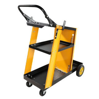 Multi Function 3 tier Welding Cart. gas bottle and accessory storage.Welding Heavy Duty  Cart for Tig Mig Welder and Plasma Cutter  with Upgrade Handles and Increase Storage Space Tank Storage