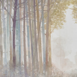 Triptych 3-piece forest canvas wall art set, view 9