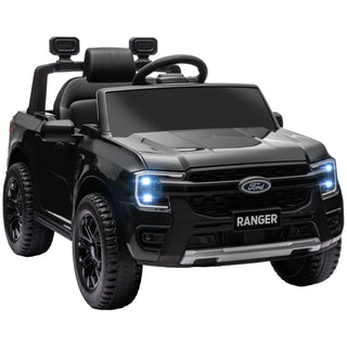 Qaba 12V Ford Ranger Kids Ride-On Truck - Remote Control, Black