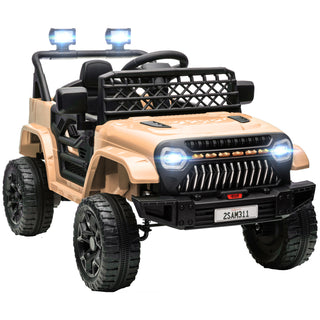 Qaba 12V Ride On Truck UTV - Kids Electric Car with Remote, Khaki