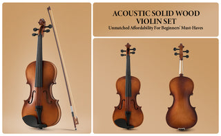 Professional 4/4 Full Size Violin Set | Stable Rich Sound & Complete Accessories