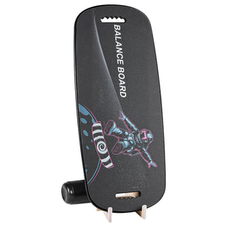 2-in-1 wooden balance board with roller and magnetic stoppers