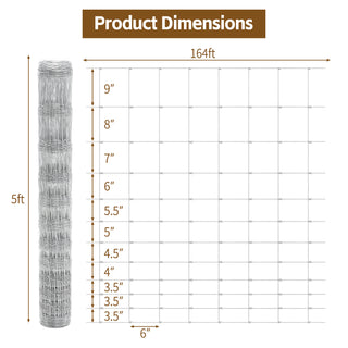 5x164 ft Advanced Weave Farm Enclosures Long-Lasting and Secure Galvanized Farm Fence