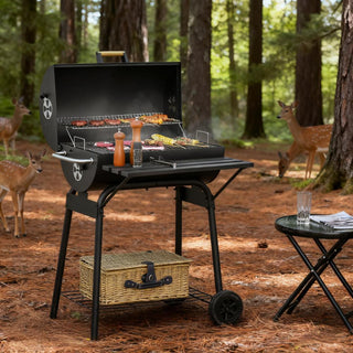 30' Portable Charcoal Barbecue Grill with Wheels