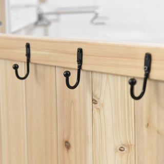 K&K 40.5" Outdoor Grill Cart – Solid Wood Rolling Kitchen Cart with Stainless Steel Top, Drop Leaf, Drawer, Towel Rack & Lockable Wheels for Patio, Lawn & Garden