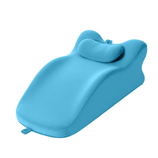 Ergonomic Spinal Posture Support Bed Pillow - Blue, Memory Foam with Removable Cover, 23.6 x 14.1 x 9 inches
