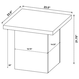 Exeter mango square 3-piece coffee table set, view 5