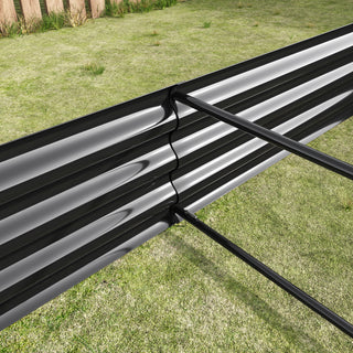 Raised Garden Bed Kit - Metal Raised Bed Garden 7.6x3.7x0.98ft for Flower Planters, Vegetables Herb Black
