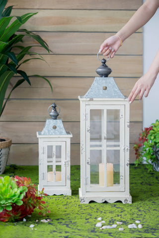
Wooden Candle Lantern Decorative, Hurricane Lantern Holder Decor for Indoor Outdoor, Home Garden Wedding
