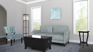 BLACK 4-Head Crystal Inspired Arc Floor Lamp | Modern Multi-Light Living Room Statement