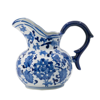 Blue and white porcelain milk jug vase, view 4