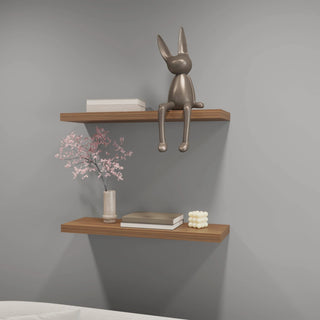 Mahogany floating wall shelf 31.5 inch wall mounted