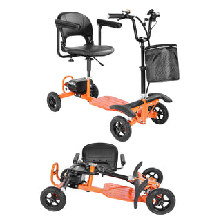 4-Wheel Folding Mobility Scooter for Adults & Seniors, 265LBS Loading Electric Mobility Scooter, All-Terrain Travel Wheelchair with 48V Lithium Battery, 8' Solid Tires & 8° Climbing Capacity