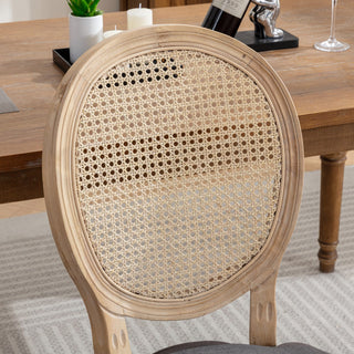 French Style Dining Chair Set of 2, Cream