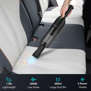 UMLO H6 BLACK Cordless Handheld Vacuum | 10KPa Strong Suction, 30-Min Runtime, HEPA Filter