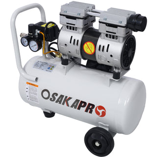 1.5HP Silent Oil-Free Air Compressor | 8 Gallon Portable Electric Shop Compressor