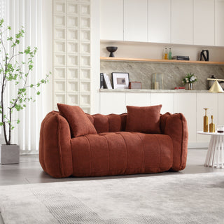 Soft Beanbag Chair with High Resilience Foam Core, Comfortable Square Recliner Sofa for Two People, Ideal for Games, Reading, and TV in Living Room or Family Room