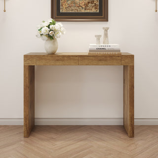 Elegant Natural Wood Grain Bar Table-50 Inches Long, a Practical Choice foElegant Natural Wood Grain Bar Table - 50 Inches Long with Two Drawers, Versatile Bar Table or Desk for Modern Homesr Modern Homes.Wood Grain Texture Sticker,Equipped With Two Drawers.Serving As A Bar Table Or A Desk.