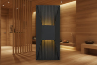 Modern 12-Inch Integrated LED Wall Sconce - Dimmable Minimalist Indoor Wall Light Fixture - Black Matte Finish for Living Room, Bedroom, Hallway, and Office - Industrial Grade High-Lumen Architectural Lighting