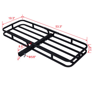 Heavy-Duty Steel Hitch Mount Cargo Carrier Rack for SUV, Truck, Car with 2' Receiver, Black