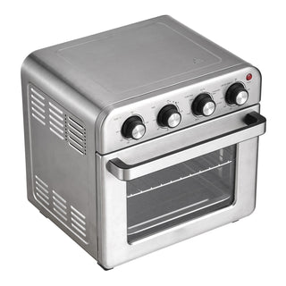 7-IN-1 Air Fryer Toaster Oven, 18L Convection Oven, 1700W Stainless Steel Toaster Ovens Countertop Combo with Grill, Pizza Pan, Gloves, 6 Slices Toast, 12-inch Pizza, Home and Commercial Use