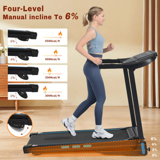 New Treadmills for Home, 3.5HP Hydraulic System Auto Foldable Treadmill with Incline,10MPH 350Lbs Weight Capacity Electric Treadmills with Heart Rate Sensors,Type C & USB Charge ,Bluetooth Speaker