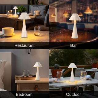 10.5 inch Modern Mini Table Lamp Set of 2, White