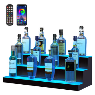 30 inch LED lighted liquor bottle display shelf, view 6