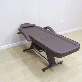 Adjustable 3-Section Tattoo Chair for Client – 72" Brown Facial Spa Bed for Estheticians & Tattoo Artists