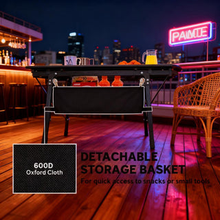 Portable Camping Table for Outdoor Picnic BBQ Aluminum Small Folding Table with Storage Bag, Carry Bag