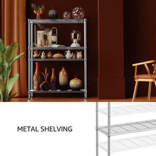 1400 lbs 5-Shelf Heavy Duty Wire Storage Shelving Unit, Adjustable Metal Garage Rack for Pantry, Kitchen & Garage (Chrome, 15.8"D x 45.3"W x 59.4"H)