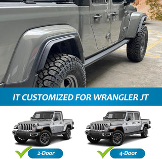 Front & Rear Fenders Compatible with 2020-2024 Jeep Wrangler Gladiator JT Sport & Willys( Fit JT Original low Fender )