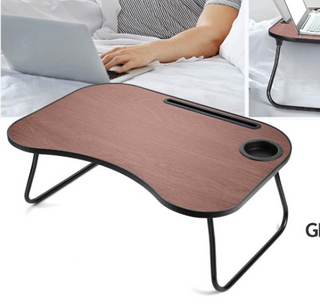 Portable Lap Desk with Built-In Cushion, Laptop Bed Tray with Handle & Phone Holder, Lightweight Laptop Table for Sofa, Bed, Travel & Home Office