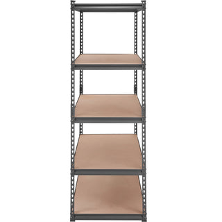 Heavy-Duty 5-Tier Storage Shelving Unit | 48" L x 24" W x 72" H, 2000 lbs Capacity Metal Utility Rack, Black