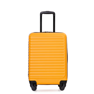 Lightweight 20' Carry On Luggage, Spinner Wheels, Orange, ABS, Compact Size