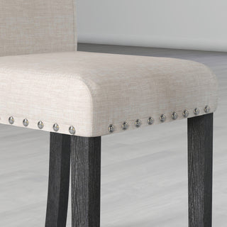 5-Piece Dining Set – Imitation Marble Tabletop with Solid Wood Table & 4 Chairs, Space-Saving Kitchen & Dining Room Furniture Set