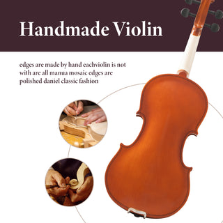 4/4 Full Size Violin Set | Durable, Rich Sound for Beginners & Professionals