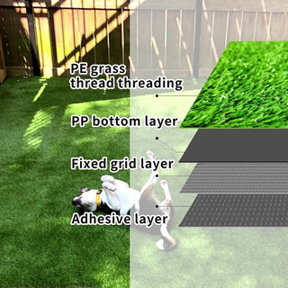 6ft x 10ft Premium Artificial Turf Mat – 0.6" Thick Synthetic Grass with Drainage Holes & Rubber Backing, Ideal for Pet Areas, Garden, Lawn, Patio & Balcony Decor