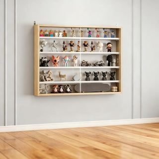 5-Tier Wall-Mounted Display Case Display Cabinet