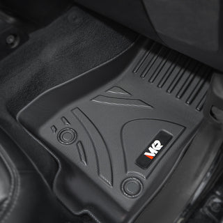 MKR Waterproof and Stain-resistant TPE Car Floor Mats Black 3 PCS For Jeep Wrangler JL 2018+ 4 Doors Model ( Not Fit for Jeep Wrangler JK or 4XE)