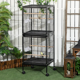 Large 55 inch rolling bird cage, view 2