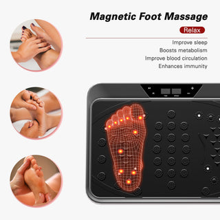 Vibration Plate Exercise Machine with Resistance Bands – 10 Modes, 500LBS Capacity, Remote Control & LCD Display for Weight Loss & Home Fitness