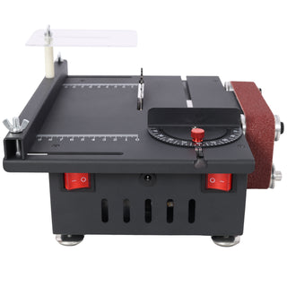 2-in-1 Mini Table Saw & Belt Sander | 7-Speed Adjustable Angle DIY Crafts Tool